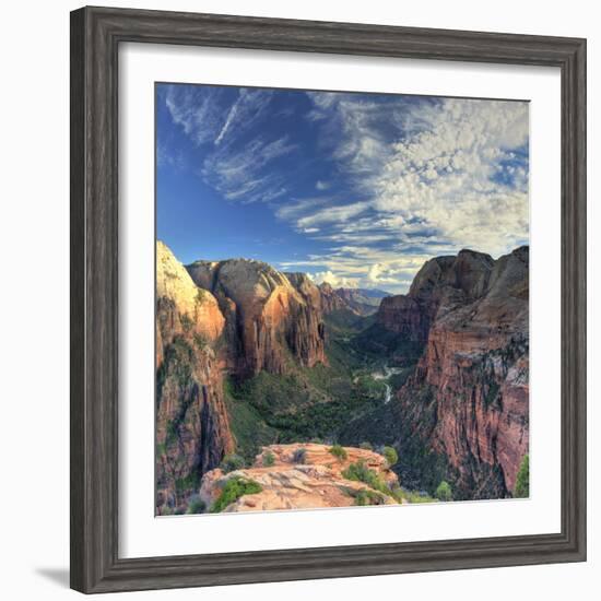 USA, Utah, Zion National Park, Zion Canyon from Angel's Landing-Michele Falzone-Framed Photographic Print