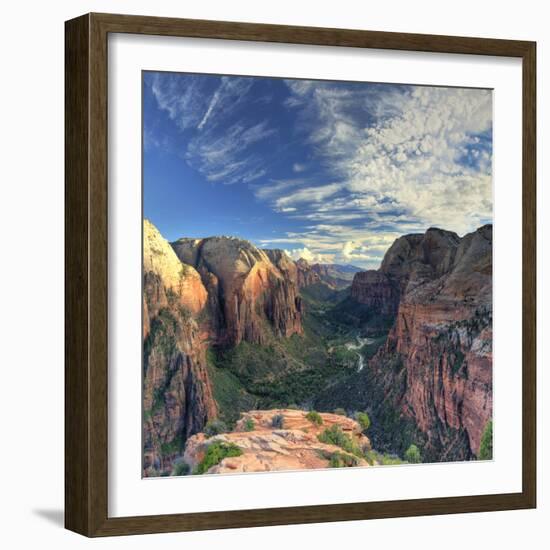 USA, Utah, Zion National Park, Zion Canyon from Angel's Landing-Michele Falzone-Framed Photographic Print