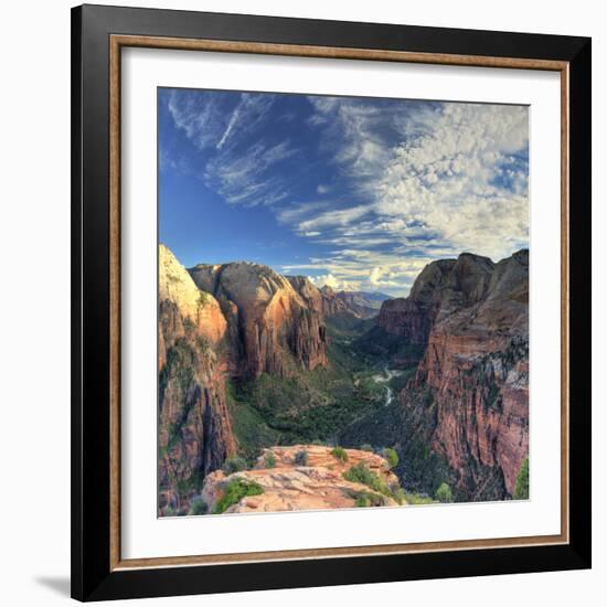 USA, Utah, Zion National Park, Zion Canyon from Angel's Landing-Michele Falzone-Framed Photographic Print