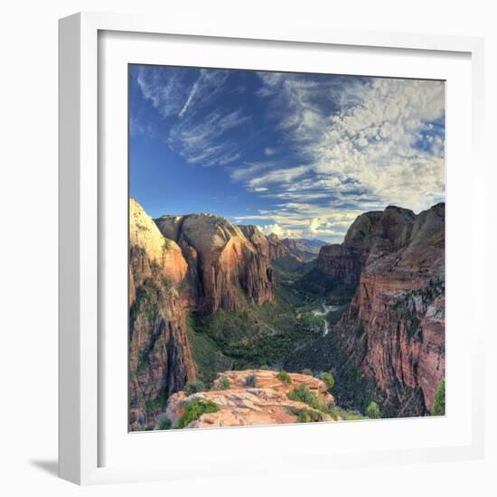 USA, Utah, Zion National Park, Zion Canyon from Angel's Landing-Michele Falzone-Framed Photographic Print