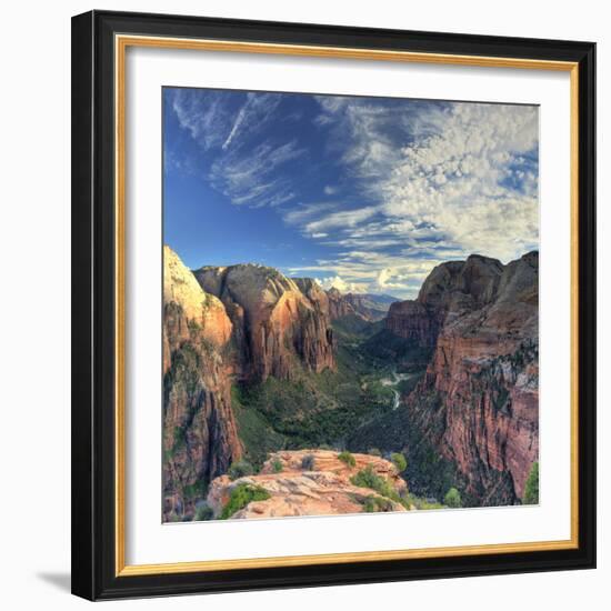 USA, Utah, Zion National Park, Zion Canyon from Angel's Landing-Michele Falzone-Framed Photographic Print