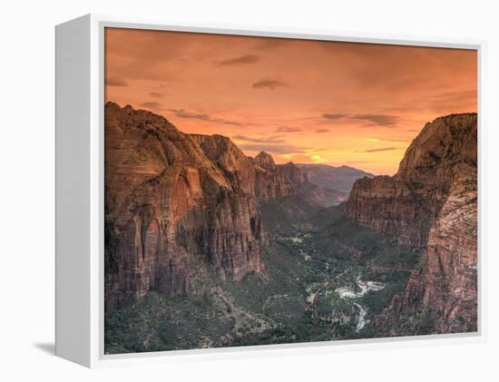 USA, Utah, Zion National Park, Zion Canyon from Angel's Landing-Michele Falzone-Framed Premier Image Canvas