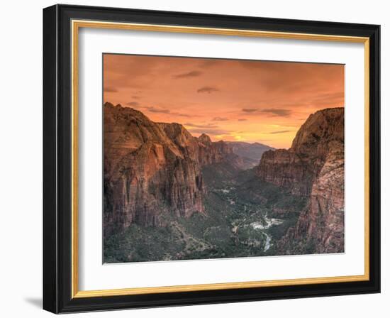 USA, Utah, Zion National Park, Zion Canyon from Angel's Landing-Michele Falzone-Framed Photographic Print