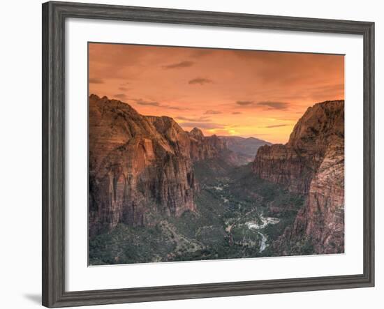 USA, Utah, Zion National Park, Zion Canyon from Angel's Landing-Michele Falzone-Framed Photographic Print