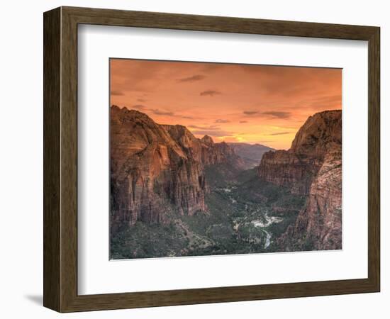 USA, Utah, Zion National Park, Zion Canyon from Angel's Landing-Michele Falzone-Framed Photographic Print