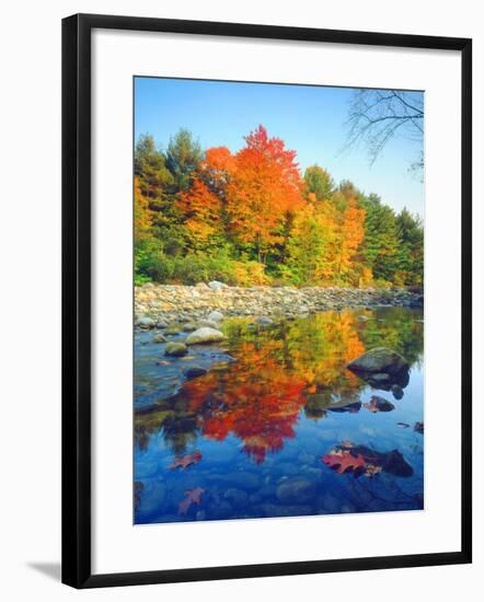 USA, Vermont, Autumn Colors Reflecting in a Stream in Vermont-Jaynes Gallery-Framed Photographic Print