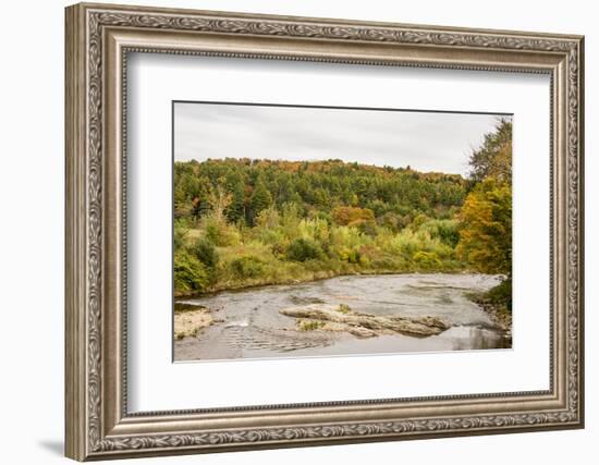 USA, Vermont, Fall foliage in Mad River Valley, south of Waitsfield from Rt. 100-Alison Jones-Framed Photographic Print