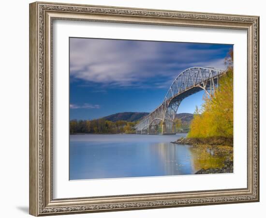 USA, Vermont, Lake Champlain, Chimney Point Bridge Between Chimney Point Vt and Crown Point Ny-Alan Copson-Framed Photographic Print