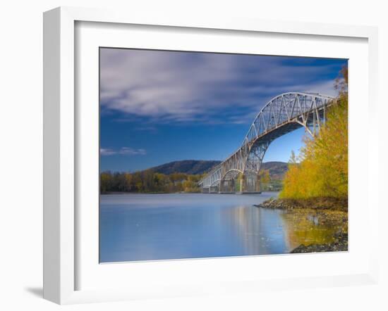 USA, Vermont, Lake Champlain, Chimney Point Bridge Between Chimney Point Vt and Crown Point Ny-Alan Copson-Framed Photographic Print