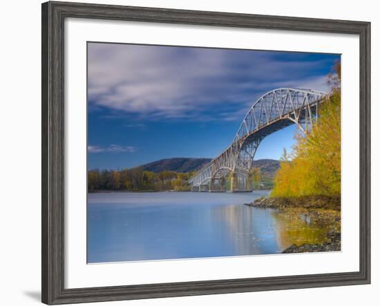 USA, Vermont, Lake Champlain, Chimney Point Bridge Between Chimney Point Vt and Crown Point Ny-Alan Copson-Framed Photographic Print