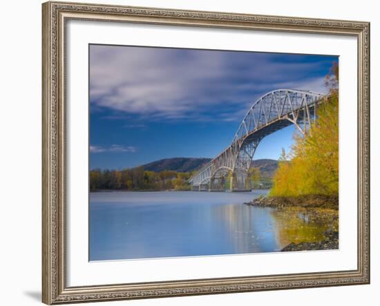 USA, Vermont, Lake Champlain, Chimney Point Bridge Between Chimney Point Vt and Crown Point Ny-Alan Copson-Framed Photographic Print