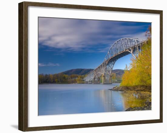 USA, Vermont, Lake Champlain, Chimney Point Bridge Between Chimney Point Vt and Crown Point Ny-Alan Copson-Framed Photographic Print