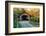 USA, Vermont, Montgomery. Creamery Bridge with Fall Foliage-Bill Bachmann-Framed Photographic Print