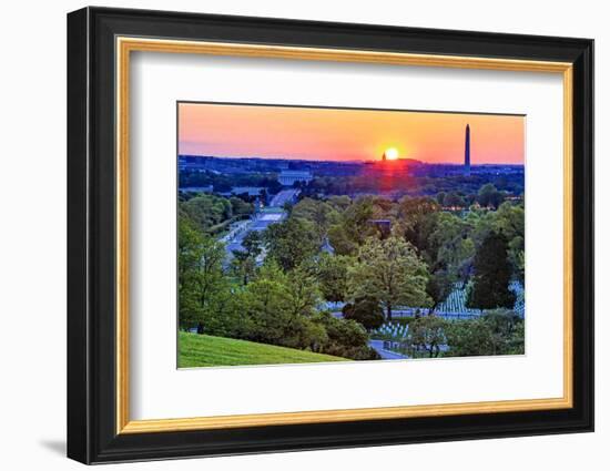 USA, Virginia, Arlington, Arlington National Cemetery at Sunrise-Hollice Looney-Framed Photographic Print