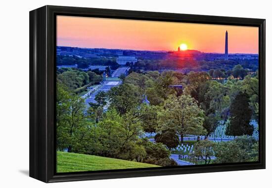 USA, Virginia, Arlington, Arlington National Cemetery at Sunrise-Hollice Looney-Framed Premier Image Canvas