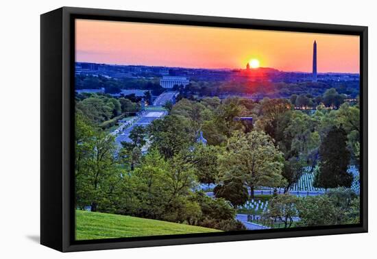 USA, Virginia, Arlington, Arlington National Cemetery at Sunrise-Hollice Looney-Framed Premier Image Canvas