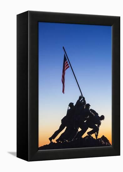 Usa, Virginia, Arlington, Us Marine and Iwo Jima Memorial, Dawn-Walter Bibikow-Framed Premier Image Canvas