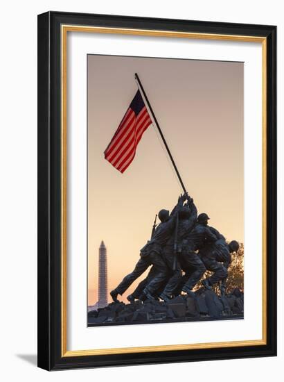 USA, Virginia, Arlington, Us Marine and Iwo Jima Memorial, Dawn-Walter Bibikow-Framed Photographic Print