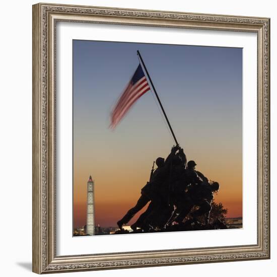 USA, Virginia, Arlington, Us Marine and Iwo Jima Memorial, Dawn-Walter Bibikow-Framed Photographic Print