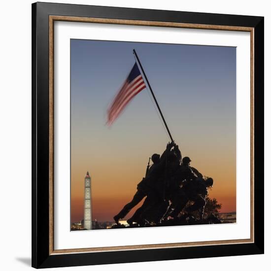 USA, Virginia, Arlington, Us Marine and Iwo Jima Memorial, Dawn-Walter Bibikow-Framed Photographic Print