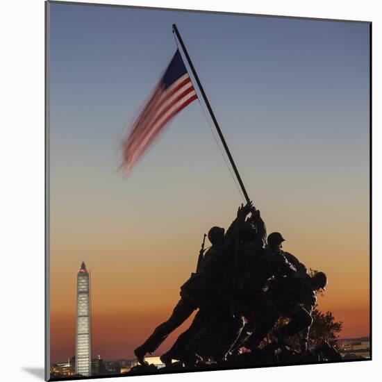 USA, Virginia, Arlington, Us Marine and Iwo Jima Memorial, Dawn-Walter Bibikow-Mounted Photographic Print
