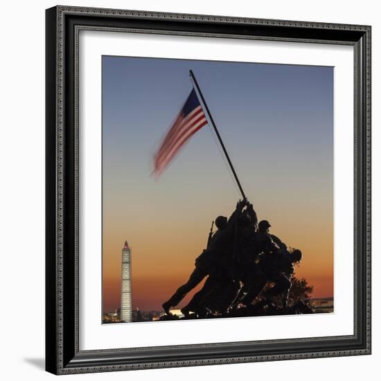 USA, Virginia, Arlington, Us Marine and Iwo Jima Memorial, Dawn-Walter Bibikow-Framed Photographic Print