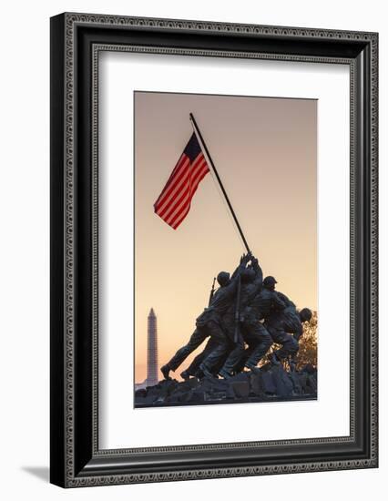 USA, Virginia, Arlington, Us Marine and Iwo Jima Memorial, Dawn-Walter Bibikow-Framed Photographic Print