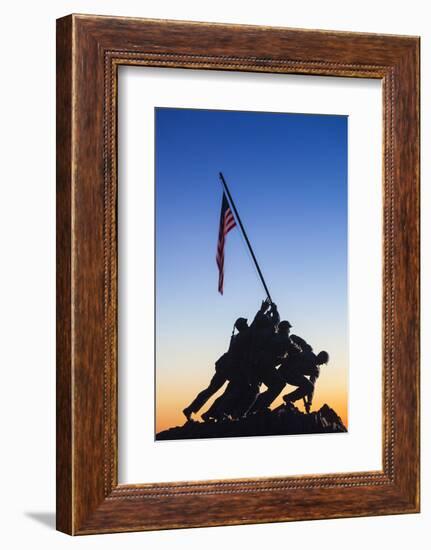 Usa, Virginia, Arlington, Us Marine and Iwo Jima Memorial, Dawn-Walter Bibikow-Framed Photographic Print