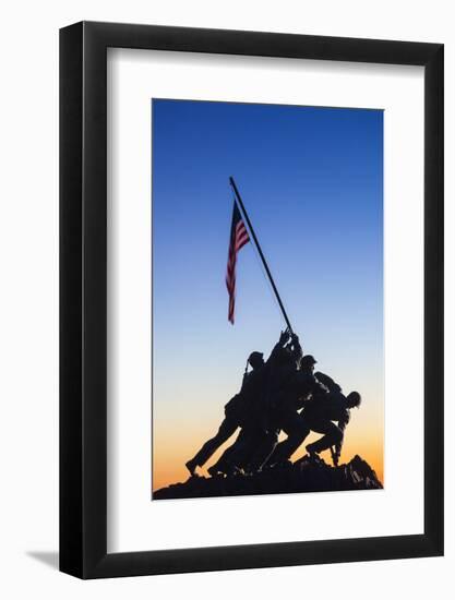 Usa, Virginia, Arlington, Us Marine and Iwo Jima Memorial, Dawn-Walter Bibikow-Framed Photographic Print