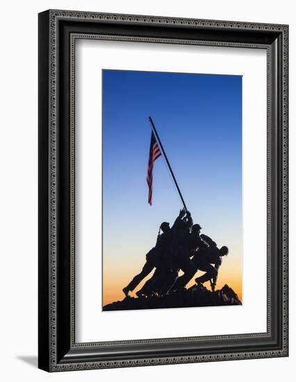 Usa, Virginia, Arlington, Us Marine and Iwo Jima Memorial, Dawn-Walter Bibikow-Framed Photographic Print