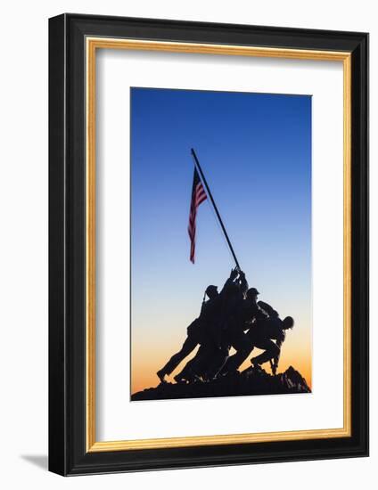 Usa, Virginia, Arlington, Us Marine and Iwo Jima Memorial, Dawn-Walter Bibikow-Framed Photographic Print