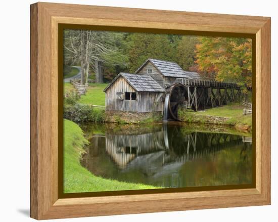 USA, Virginia, Mabry Mill. Composite of Mill and Pond-Don Paulson-Framed Premier Image Canvas