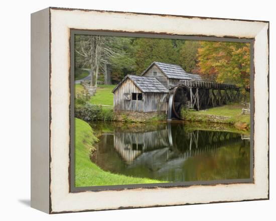 USA, Virginia, Mabry Mill. Composite of Mill and Pond-Don Paulson-Framed Premier Image Canvas