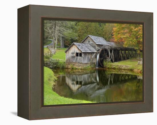 USA, Virginia, Mabry Mill. Composite of Mill and Pond-Don Paulson-Framed Premier Image Canvas