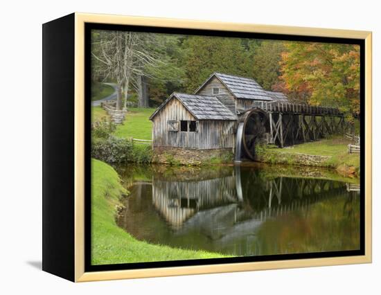 USA, Virginia, Mabry Mill. Composite of Mill and Pond-Don Paulson-Framed Premier Image Canvas