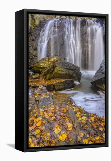 USA, Virginia, Mclean. Waterfall in Great Falls State Park-Jay O'brien-Framed Premier Image Canvas