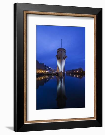 USA, Virginia, Norfolk, Ww2-Era Battleship Uss Wisconsin, Dusk-Walter Bibikow-Framed Photographic Print