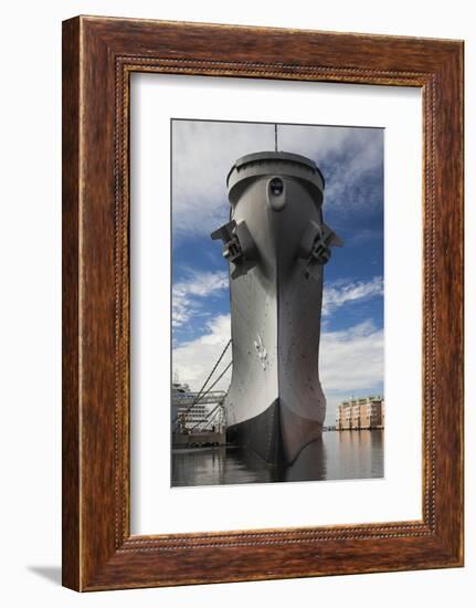 USA, Virginia, Norfolk, Ww2-Era Battleship Uss Wisconsin-Walter Bibikow-Framed Photographic Print