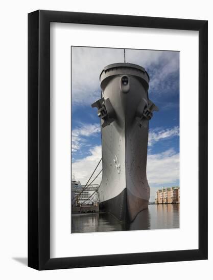 USA, Virginia, Norfolk, Ww2-Era Battleship Uss Wisconsin-Walter Bibikow-Framed Photographic Print