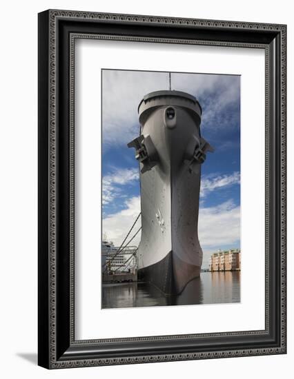 USA, Virginia, Norfolk, Ww2-Era Battleship Uss Wisconsin-Walter Bibikow-Framed Photographic Print