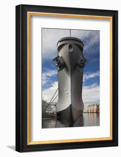 USA, Virginia, Norfolk, Ww2-Era Battleship Uss Wisconsin-Walter Bibikow-Framed Photographic Print