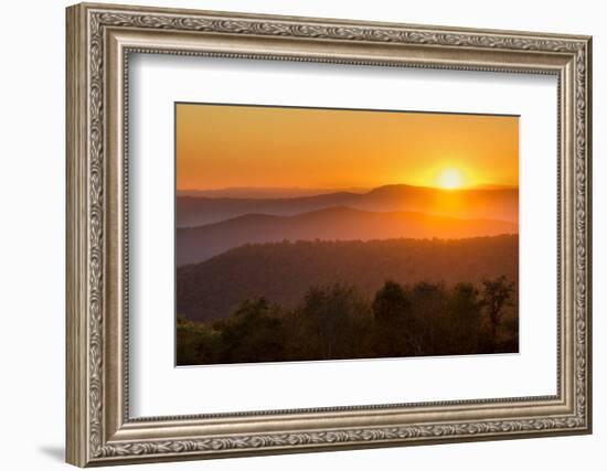 USA, Virginia. Shenandoah National Park, sunset from Naked Creek Overlook-Ann Collins-Framed Photographic Print