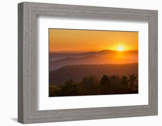 USA, Virginia. Shenandoah National Park, sunset from Naked Creek Overlook-Ann Collins-Framed Photographic Print