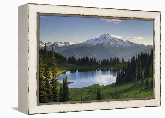 USA, WA. Image Lake and Glacier Peak from Miner's Ridge, Glacier Peak Wilderness North Cascades-Alan Majchrowicz-Framed Premier Image Canvas