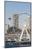 USA, WA, Seattle.Great Wheel on Pier 57 and cityscape.-Trish Drury-Mounted Photographic Print