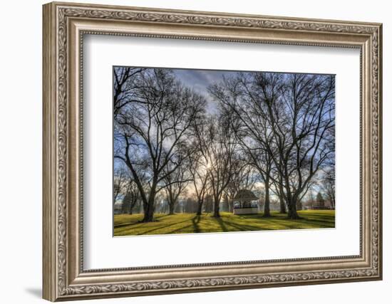 USA, WA, Walla Walla. Pioneer Park Gazebo-Brent Bergherm-Framed Premium Photographic Print