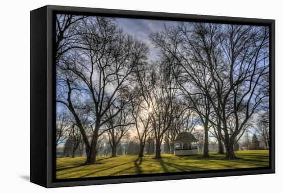 USA, WA, Walla Walla. Pioneer Park Gazebo-Brent Bergherm-Framed Premier Image Canvas