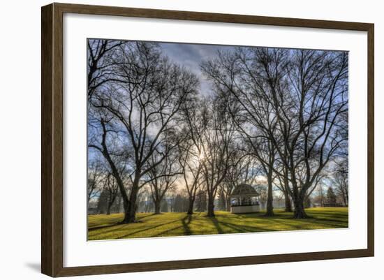 USA, WA, Walla Walla. Pioneer Park Gazebo-Brent Bergherm-Framed Photographic Print