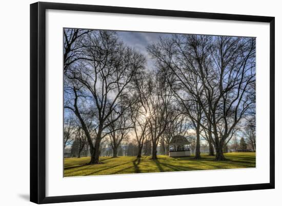 USA, WA, Walla Walla. Pioneer Park Gazebo-Brent Bergherm-Framed Photographic Print