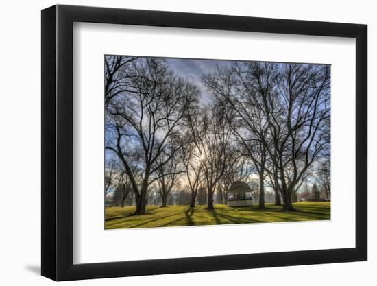 USA, WA, Walla Walla. Pioneer Park Gazebo-Brent Bergherm-Framed Photographic Print